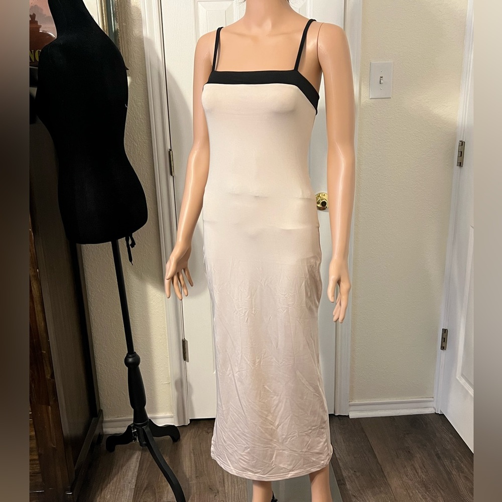 Elegant Cream Slip Dress